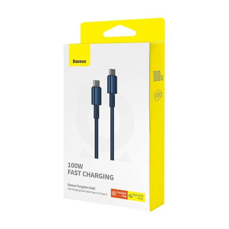 Kaabel USB-C to USB-C Baseus Tungsten 1m hind ja info | Mobiiltelefonide kaablid | kaup24.ee