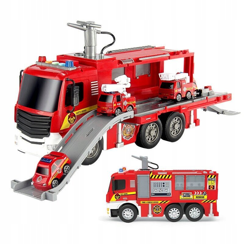 Tuletõrjevoolik tuletõrje 4 sõidukit laste jaoks hind ja info | Poiste mänguasjad | kaup24.ee