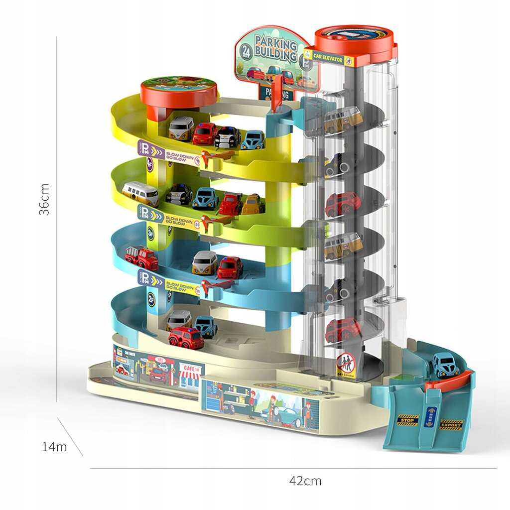 Parkla garaaži, lifti ja AIG autodega цена и информация | Poiste mänguasjad | kaup24.ee