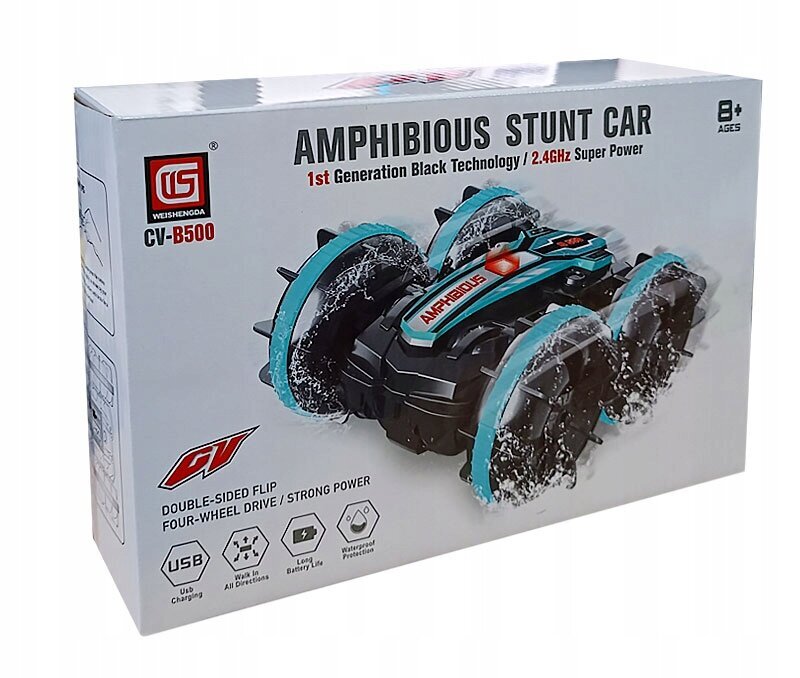 Kaugjuhtimispuldiga auto RC Amphibio Stunt hind ja info | Poiste mänguasjad | kaup24.ee