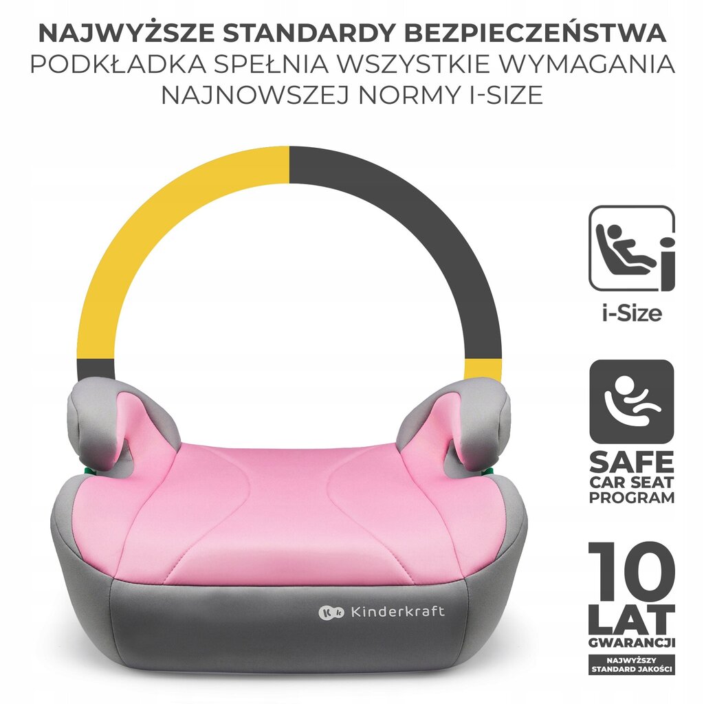 Turvaiste Kinderkraft i-Boost, 15-36 kg, roosa hind ja info | Turvatoolid | kaup24.ee