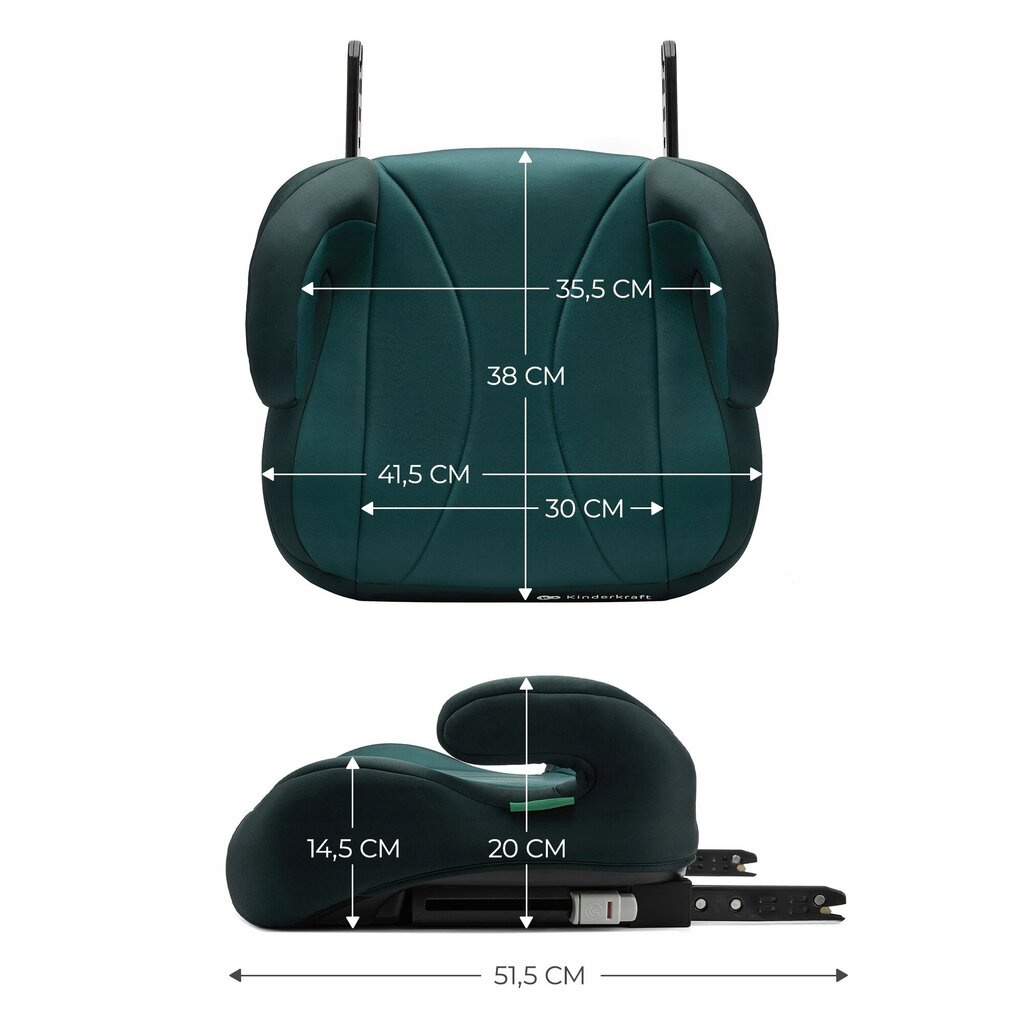 Turvaiste Kinderkraft i-Boost, 15-36 kg, roheline hind ja info | Turvatoolid | kaup24.ee