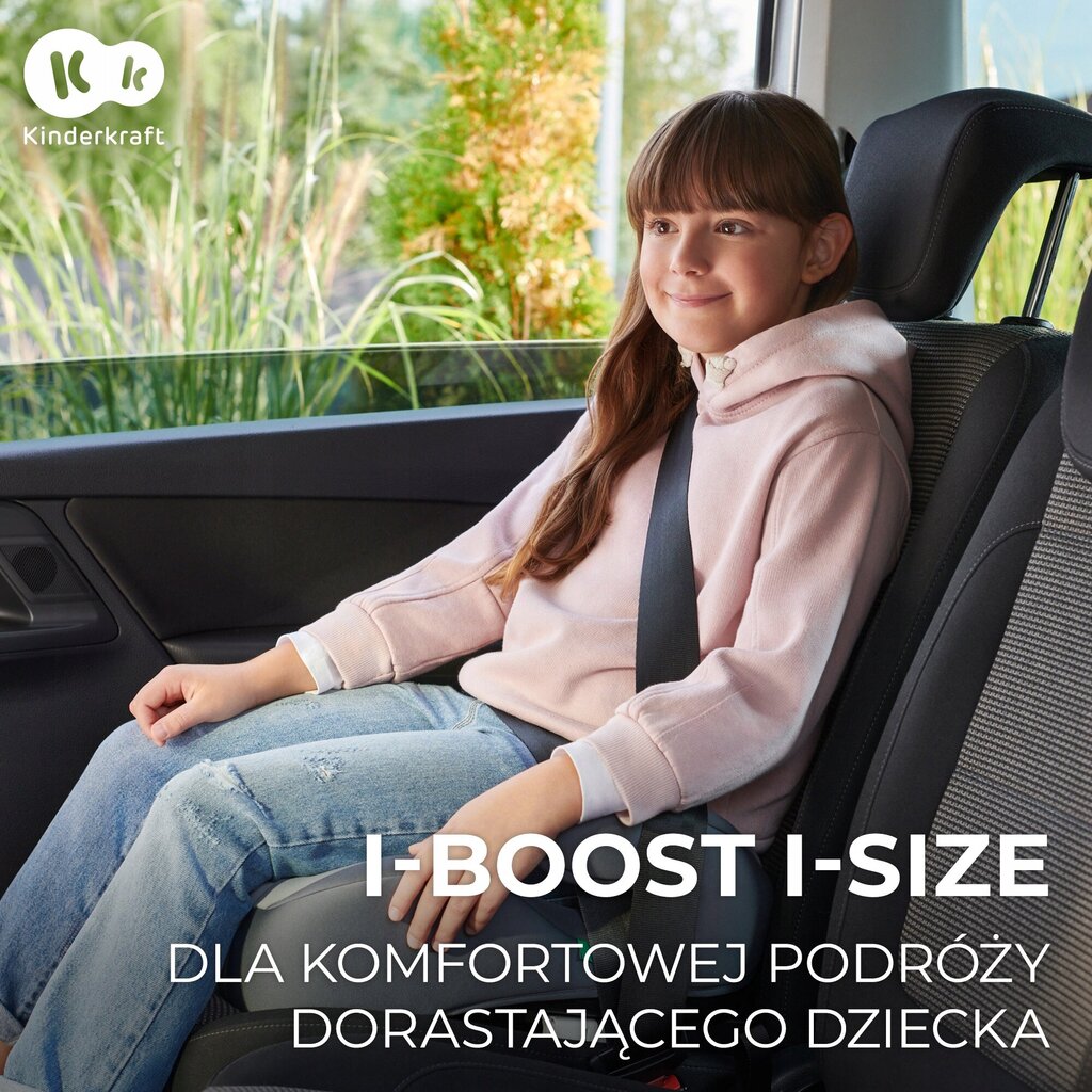 Turvaiste Kinderkraft i-Boost, 15-36 kg, roheline цена и информация | Turvatoolid | kaup24.ee