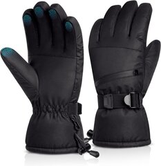 Лыжные перчатки ATERCEL, чёрные цена и информация | Женские перчатки | kaup24.ee