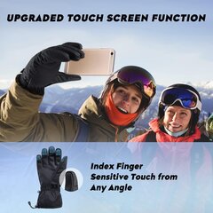 Лыжные перчатки ATERCEL, чёрные цена и информация | Женские перчатки | kaup24.ee