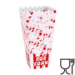 Картонная коробка для PopCorn 7x22x10,5см LARGE 1,7л 100 шт. цена и информация | Праздничная одноразовая посуда | kaup24.ee