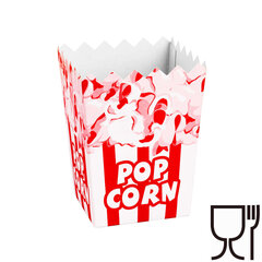 Картонная коробка для PopCorn 7x11,5x9см SMALL 0,5л 100 шт. цена и информация | Праздничная одноразовая посуда | kaup24.ee