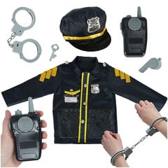 Kostium strój karnawałowy policjant kajdanki zestaw 3-8 lat цена и информация | Карнавальные костюмы | kaup24.ee