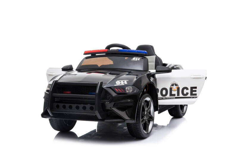 Laste ühekohaline elektriline politseiauto, must hind ja info | Laste elektriautod | kaup24.ee