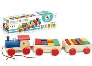 Деревянный поезд цена и информация | Игрушки для мальчиков | kaup24.ee
