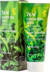 Näopuhastusvahend kõikidele nahatüüpidele Farm Stay 76 Green Tea Seed Premium Moisture Foam Cleansing, 100ml цена и информация | Аппараты для ухода за лицом | kaup24.ee