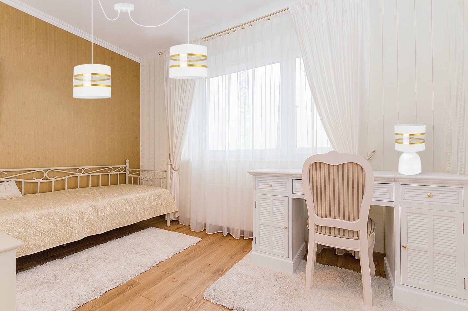 LightHome laualamp Elegance Gold Neli цена и информация | Laualambid | kaup24.ee