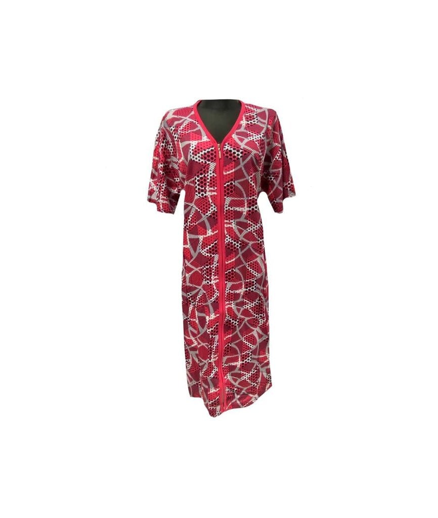 Keskse lukuga naiste hommikumantel/0715/Punane/ hind ja info | Naiste hommikumantlid | kaup24.ee