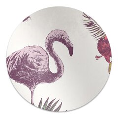 Ümmargune Põrandat kaitsev matt Decormat Flamingod ja hibisk, 100 cm hind ja info | Kontoritoolid | kaup24.ee