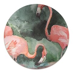 Ümmargune Põrandat kaitsev matt Decormat Värvige flamingosid, 100 cm hind ja info | Kontoritoolid | kaup24.ee