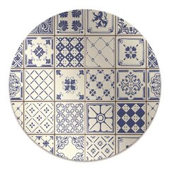 Ümmargune Põrandat kaitsev matt Decormat Azulejo plaadid, 100 cm цена и информация | Офисные кресла | kaup24.ee