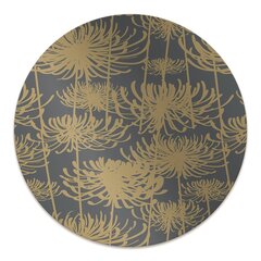 Ümmargune Põrandat kaitsev matt Decormat Lilled on kuldsed, 100 cm цена и информация | Офисные кресла | kaup24.ee
