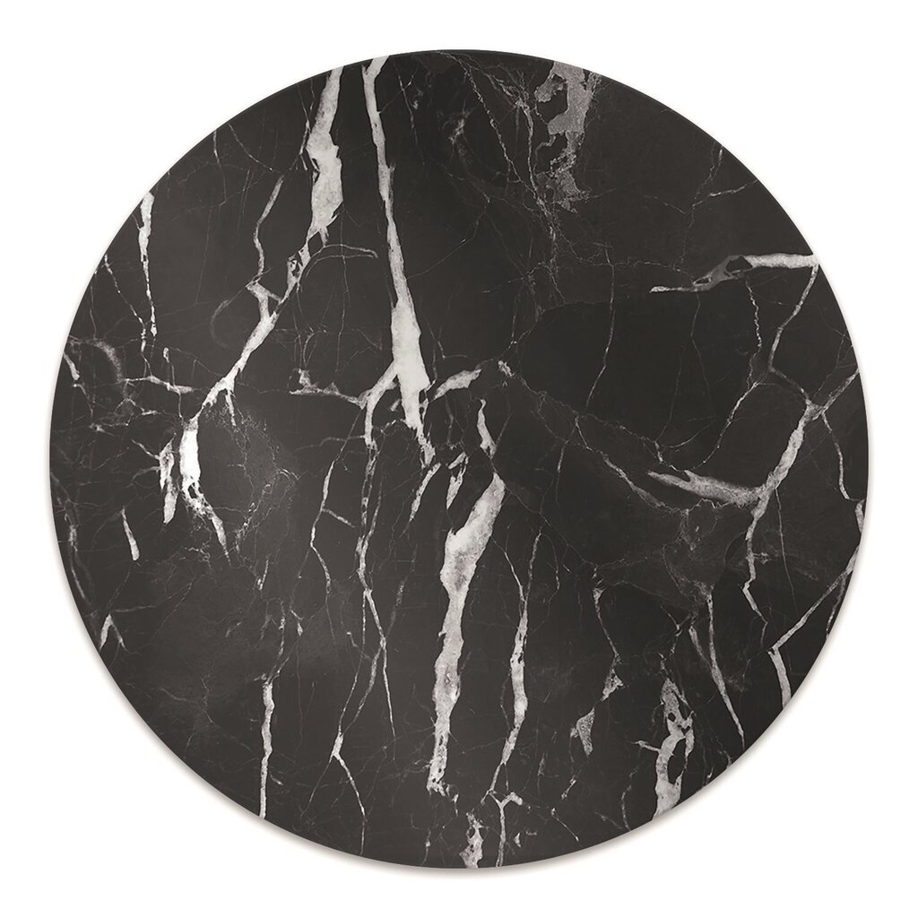 Ümmargune Põrandat kaitsev matt Decormat Must marmor, 100 cm hind ja info | Kontoritoolid | kaup24.ee