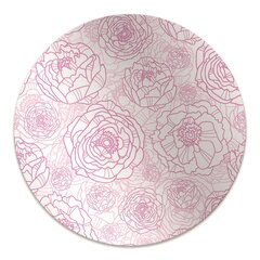 Ümmargune Põrandat kaitsev matt Decormat Roosad lilled, 100 cm hind ja info | Kontoritoolid | kaup24.ee