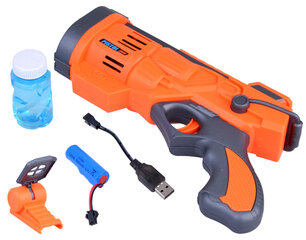 Перезаряжаемый пистолет для пускания мыльных пузырей, оранжевый цена и информация | Игрушки для песка, воды, пляжа | kaup24.ee