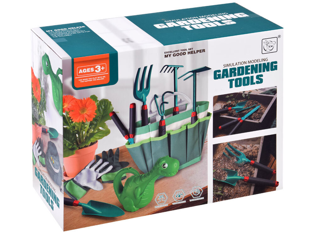 Väikese aedniku tööriistakomplekt, must ja roheline hind ja info | Tüdrukute mänguasjad | kaup24.ee