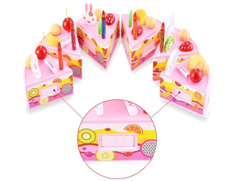 Mänguasja sünnipäevatort koos tarvikutega, 75 el. hind ja info | Tüdrukute mänguasjad | kaup24.ee