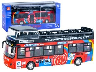 Металлический двухэтажный автобус со звуковыми и световыми эффектами, красный цена и информация | Развивающий мелкую моторику - кинетический песок KeyCraft NV215 (80 г) детям от 3+ лет, бежевый | kaup24.ee