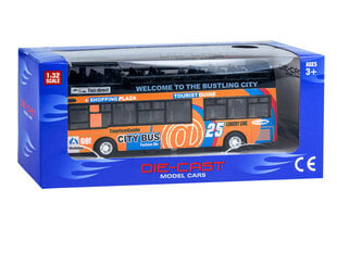 Металлический двухэтажный автобус со звуковыми и световыми эффектами, желтый цена и информация | Игрушки для мальчиков | kaup24.ee