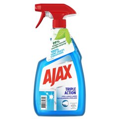 Спрей чистящий Ajax Triple Action Glass, 750 мл цена и информация | Очистители | kaup24.ee