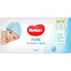 Niisked salvrätikud Huggies Pure Extra Care, 56 tk цена и информация | Влажные салфетки | kaup24.ee
