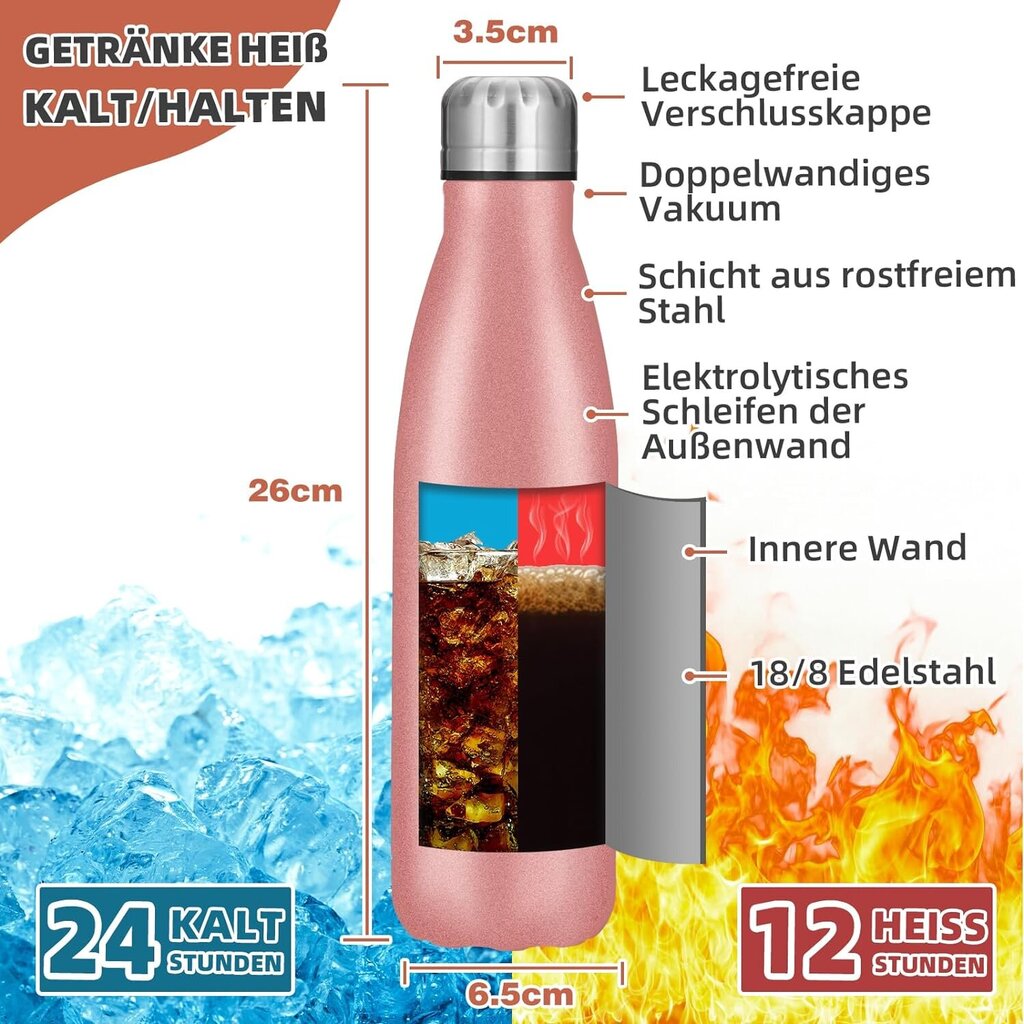 Joogipudel Grogrife, 500 ml hind ja info | Joogipudelid | kaup24.ee