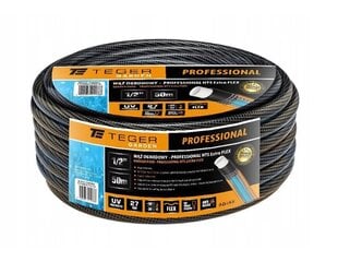 Voolik PROFESSIONAL EXTRA FLEX, 1/2", 50m, TEGER hind ja info | Kastekannud, voolikud, niisutus | kaup24.ee