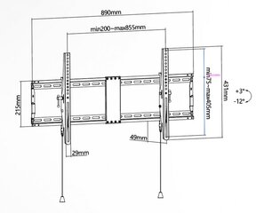 Superior Tilt Extra Slim 43-90'' hind ja info | Teleri seinakinnitused ja hoidjad | kaup24.ee