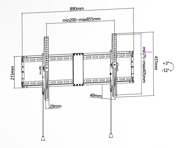 Superior Tilt Extra Slim 43-90'' hind ja info | Teleri seinakinnitused ja hoidjad | kaup24.ee