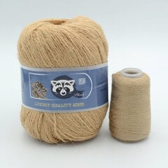 Lõng Mink Yarn Coomamuu Cashmere, 50g+20g, beež hind ja info | Kudumistarvikud | kaup24.ee