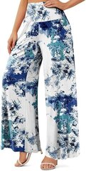 Naiste püksid Kissmoda, valged/sinised hind ja info | Naiste püksid | kaup24.ee