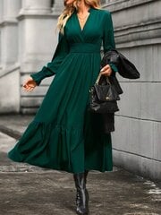 Женское платье, темно-зеленый цена и информация | Платья | kaup24.ee