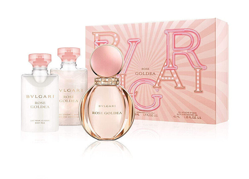 Komplekt Bvlgari Rose Goldea naistele: parfüümvesi EDP, 50 ml + kehakreem, 40 ml + dušigeel, 40 ml hind ja info | Naiste parfüümid | kaup24.ee