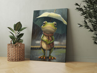 Милая лягушка с зонтом цена и информация | Картины, живопись | kaup24.ee