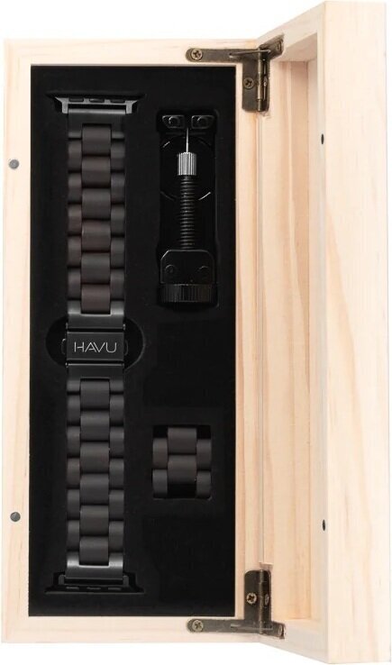 Havu Watch Band Ebony Wood цена и информация | Nutikellade ja nutivõrude tarvikud | kaup24.ee