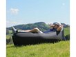 Täispuhutav diivan Lazy Sofa, must, 185,5x67 cm цена и информация | Täispuhutavad madratsid ja mööbel | kaup24.ee