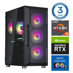 INTOP AQUA Ryzen 5 7600X 16GB DDR5 500SSD M.2 NVME RTX3060 12GB no-OS цена и информация | Стационарные компьютеры | kaup24.ee