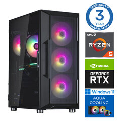 INTOP AQUA Ryzen 5 7600X 16GB DDR5 2TB SSD M.2 NVME+2TB RTX3060 12GB WIN11 hind ja info | Lauaarvutid | kaup24.ee