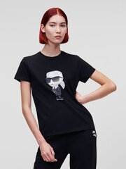 Karl Lagerfeld T-särk naistele, must цена и информация | Женские футболки | kaup24.ee