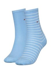 Носки Tommy Hilfiger, Stripe Light Blue Marsh Mallow, 2 шт цена и информация | Женские носки | kaup24.ee