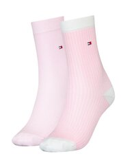 Носки Tommy Hilfiger, Stripe Light Pink, 2 шт цена и информация | Женские носки из ангорской шерсти | kaup24.ee