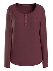 Майка с длинными рукавами Tommy Hilfiger Long Sleeve Henley Tee Rouge цена и информация | Женские футболки | kaup24.ee