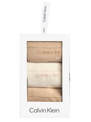 Sokid naistele Calvin Klein 701224982 002, pruun/valge, 3 paari цена и информация | Женские носки | kaup24.ee