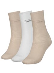 Sokid naistele Calvin Klein 701224982 002, pruun/valge, 3 paari hind ja info | Naiste sokid | kaup24.ee