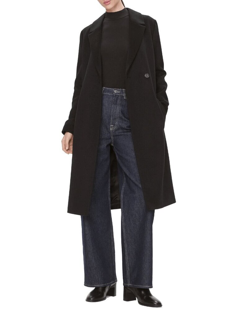 Calvin Klein Mantel naistele Essential Wool Wrap 560077208, must цена и информация | Naiste mantlid | kaup24.ee